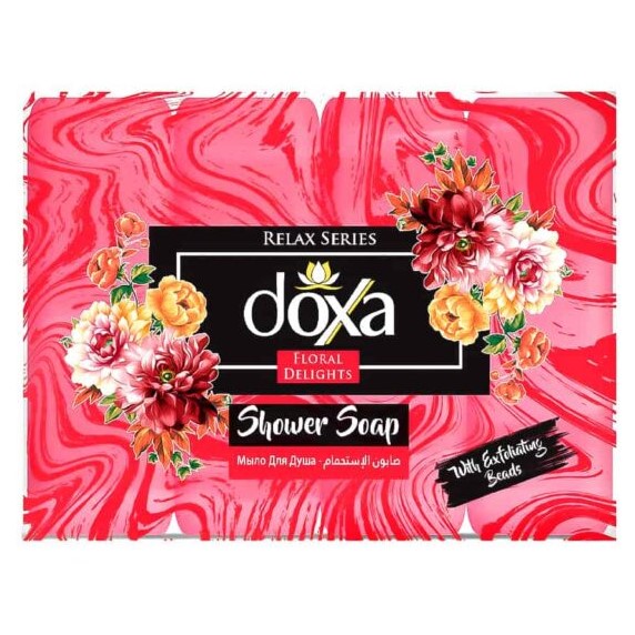 صابون حمام دوکسا doxa بسته 4 عددی با رایحه گل ها